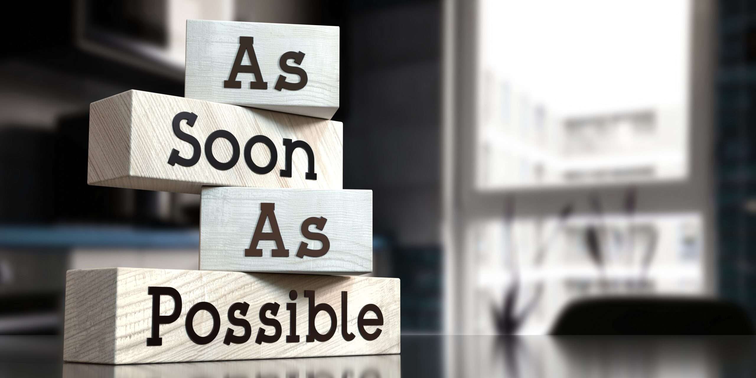 とにかく早く、木製のブロックの上で。