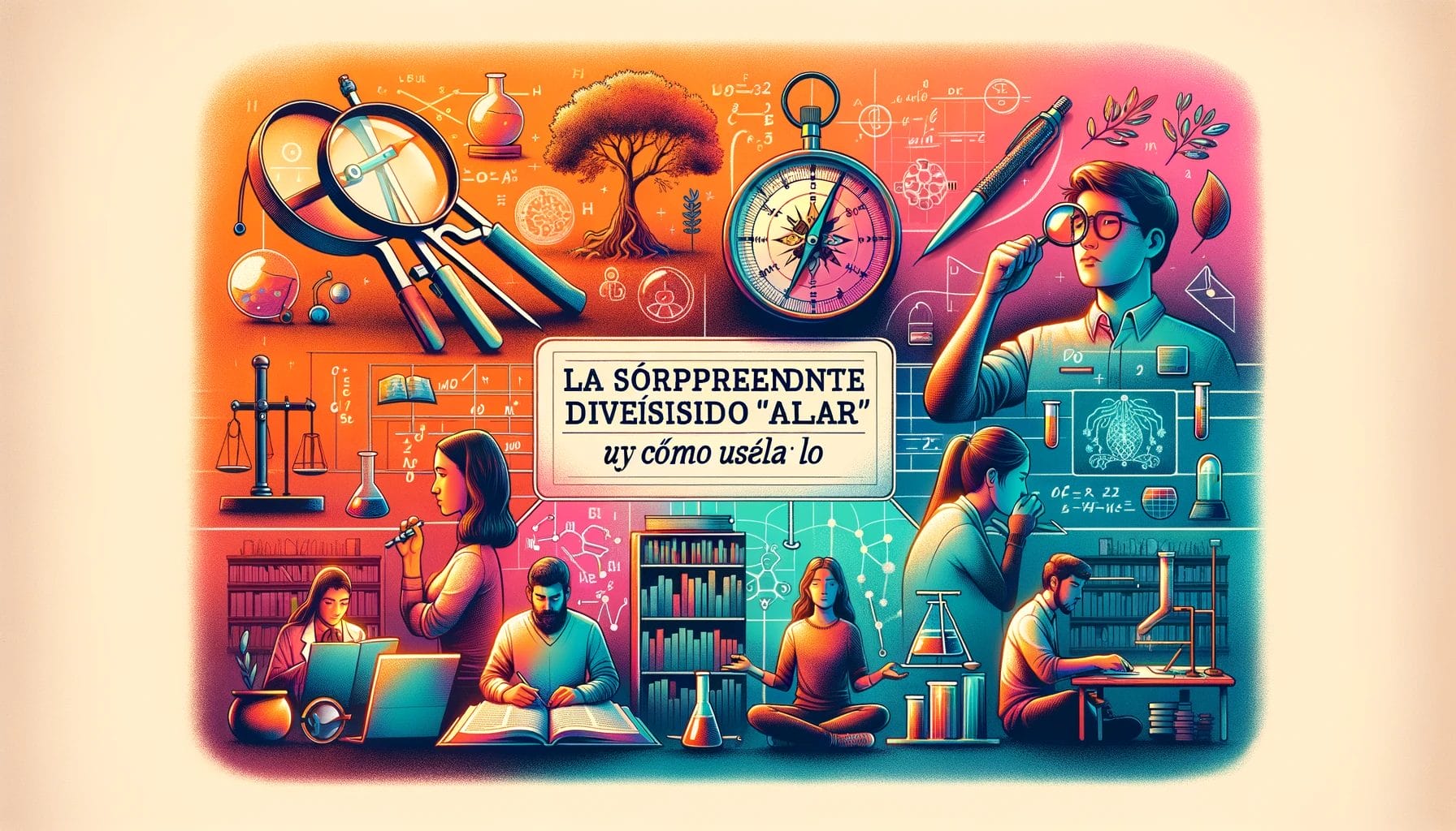 さまざまなテクニックを利用して実験を実施し、結果を分析する、研究室で働く人々のグループの図。