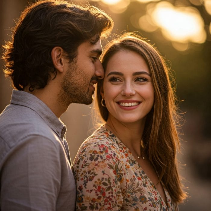 見つめ合うスペイン語圏のカップル